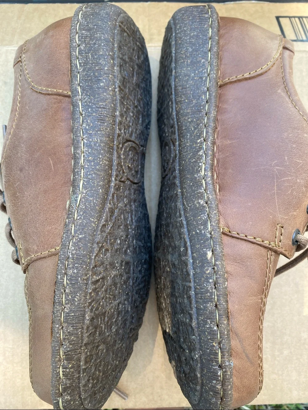 Born Brown Size 6 Leather Oxfords with Handcrafted Stitching Career Office